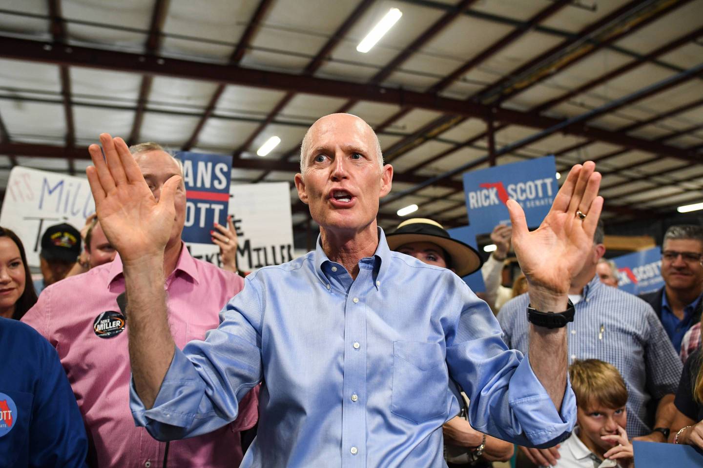 Florida Senate Candidate Rick Scott Attends Get Out Rally In Orlando