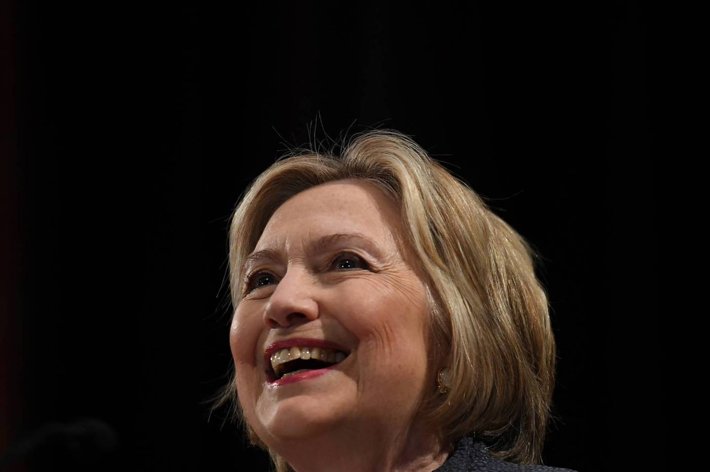 Former US Secretary of State Hillary Clinton gives a public lecture at Trinity College Dublin