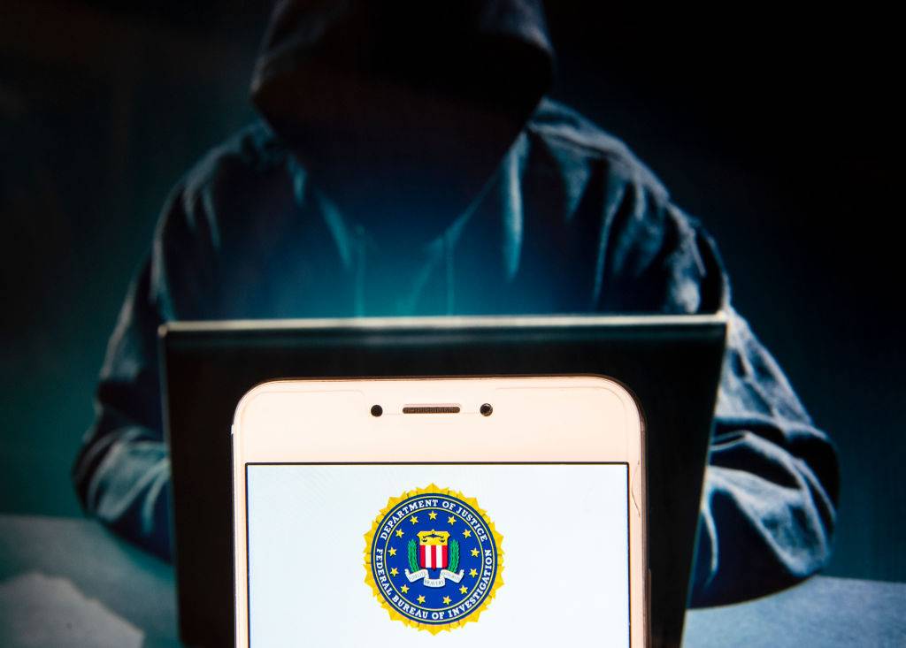 The Federal Bureau of Investigation Police (FBI) logo is