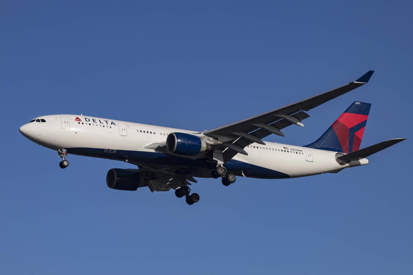 Delta Airlines Airbus A330-200 airplane with registration