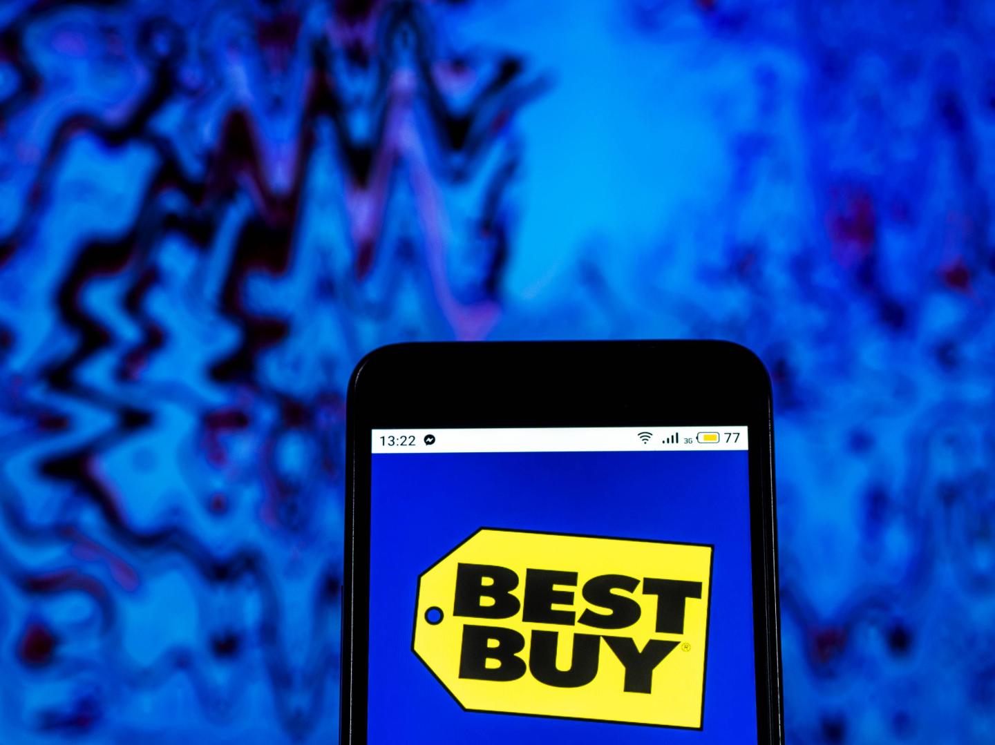 Best Buy Consumer electronics company logo seen displayed on