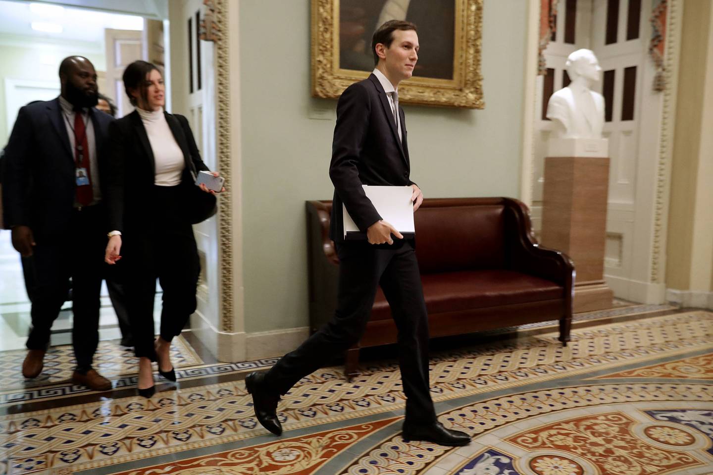 Senate Lawmakers Address The Media After Their Weekly Policy Luncheons