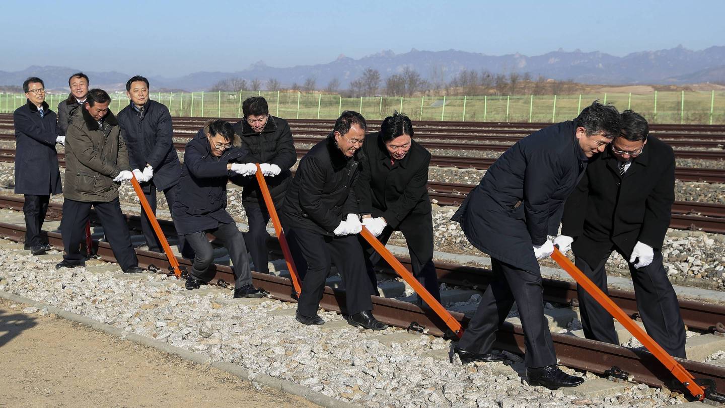 Groundbreaking Ceremony For Inter-Korean Railway And Road Project