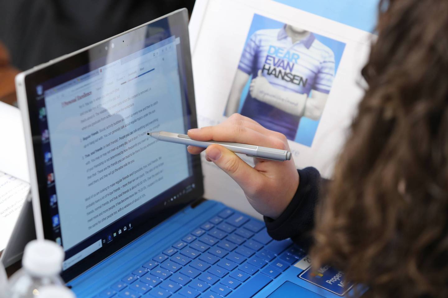 Dear Evan Hansen Cast Members Join Students At Microsoft Store