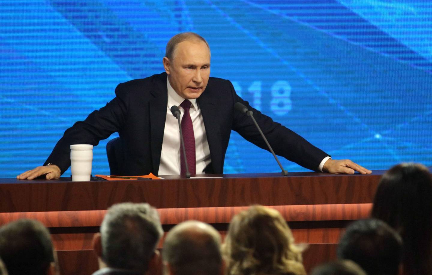Russian President Vladimir Putin Holds Annual Press Conference In Moscow