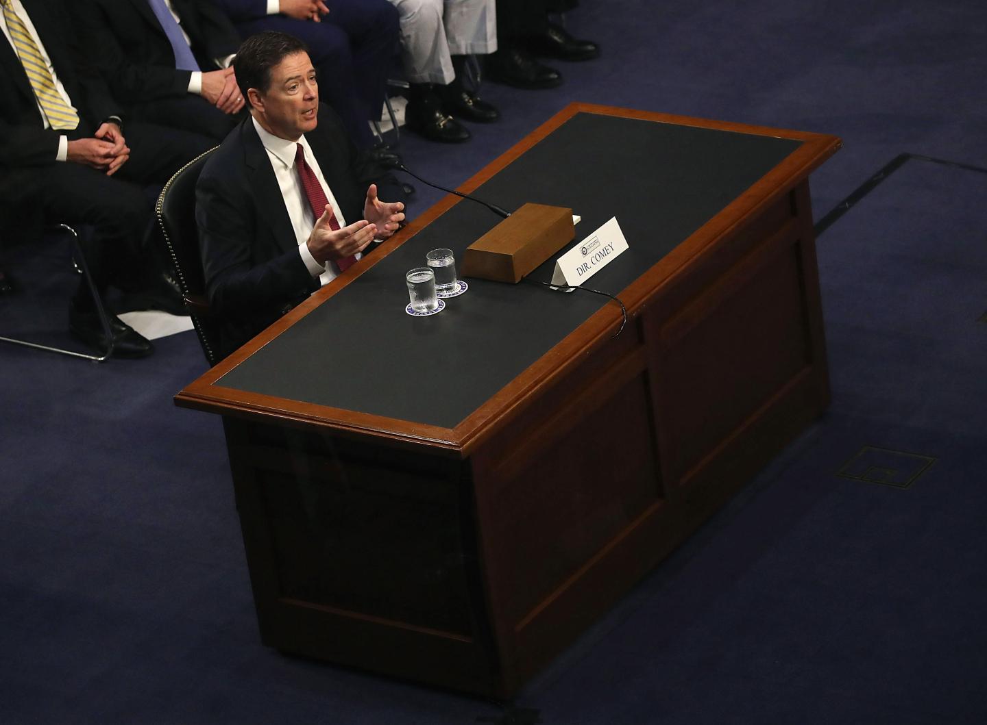 James Comey Testifies At Senate Hearing On Russian Interference In US Election