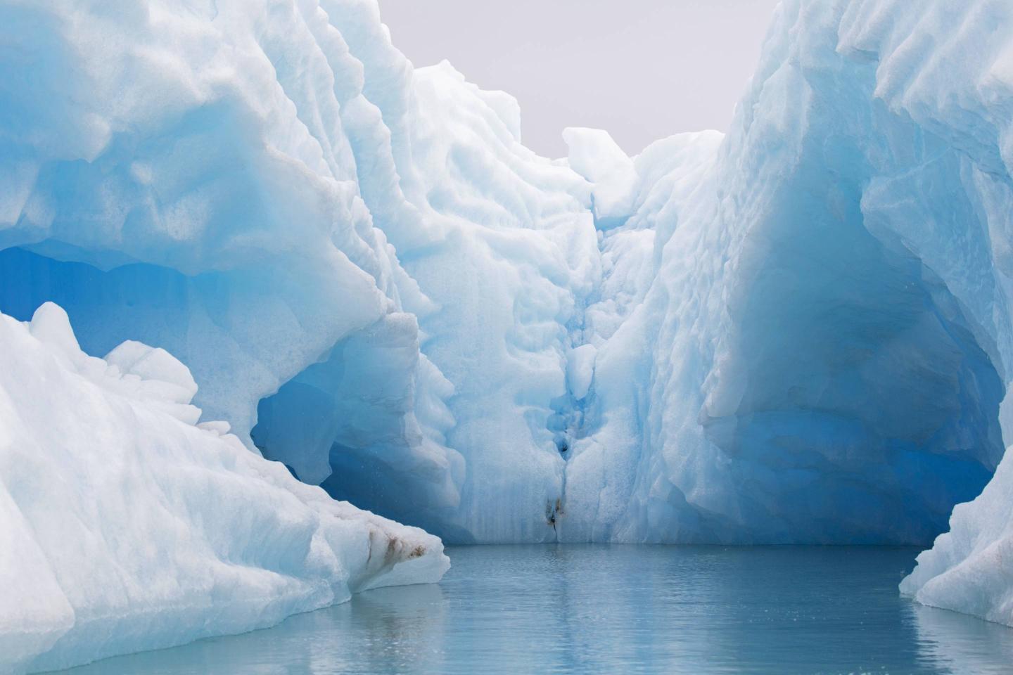 Melting iceberg in the Arctic Ocean.