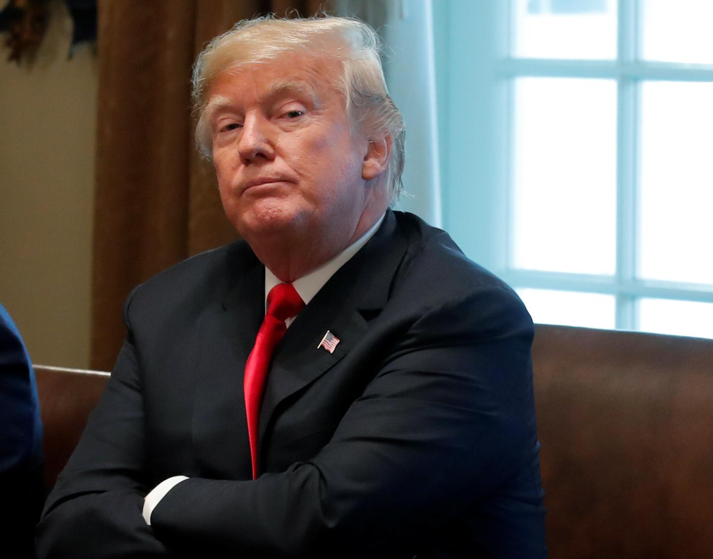 U.S. President Donald Trump meets with newly elected U.S. governors in the Cabinet Room of the White House in Washington