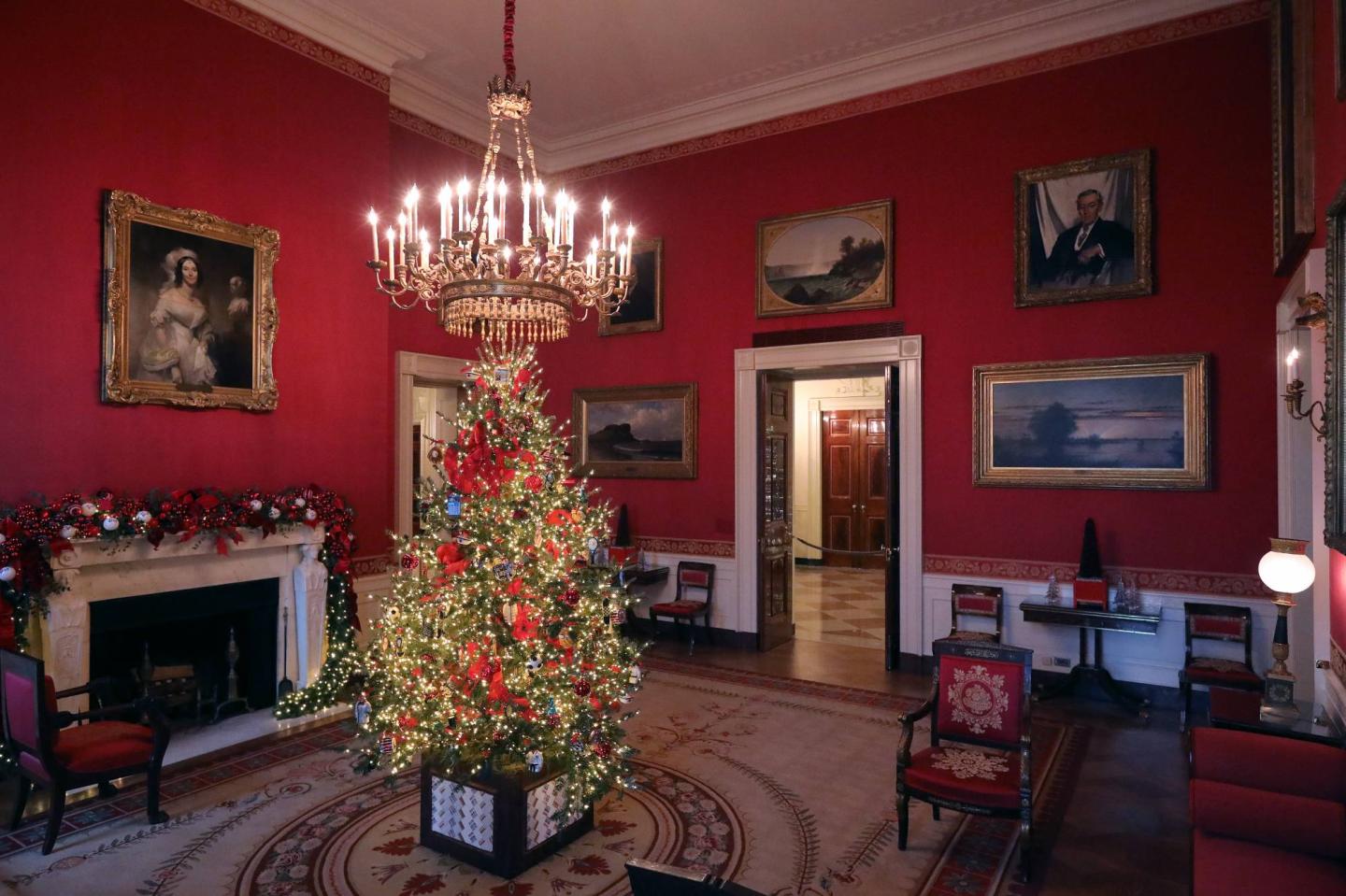 Holiday Decorations On Display At The Trump White House