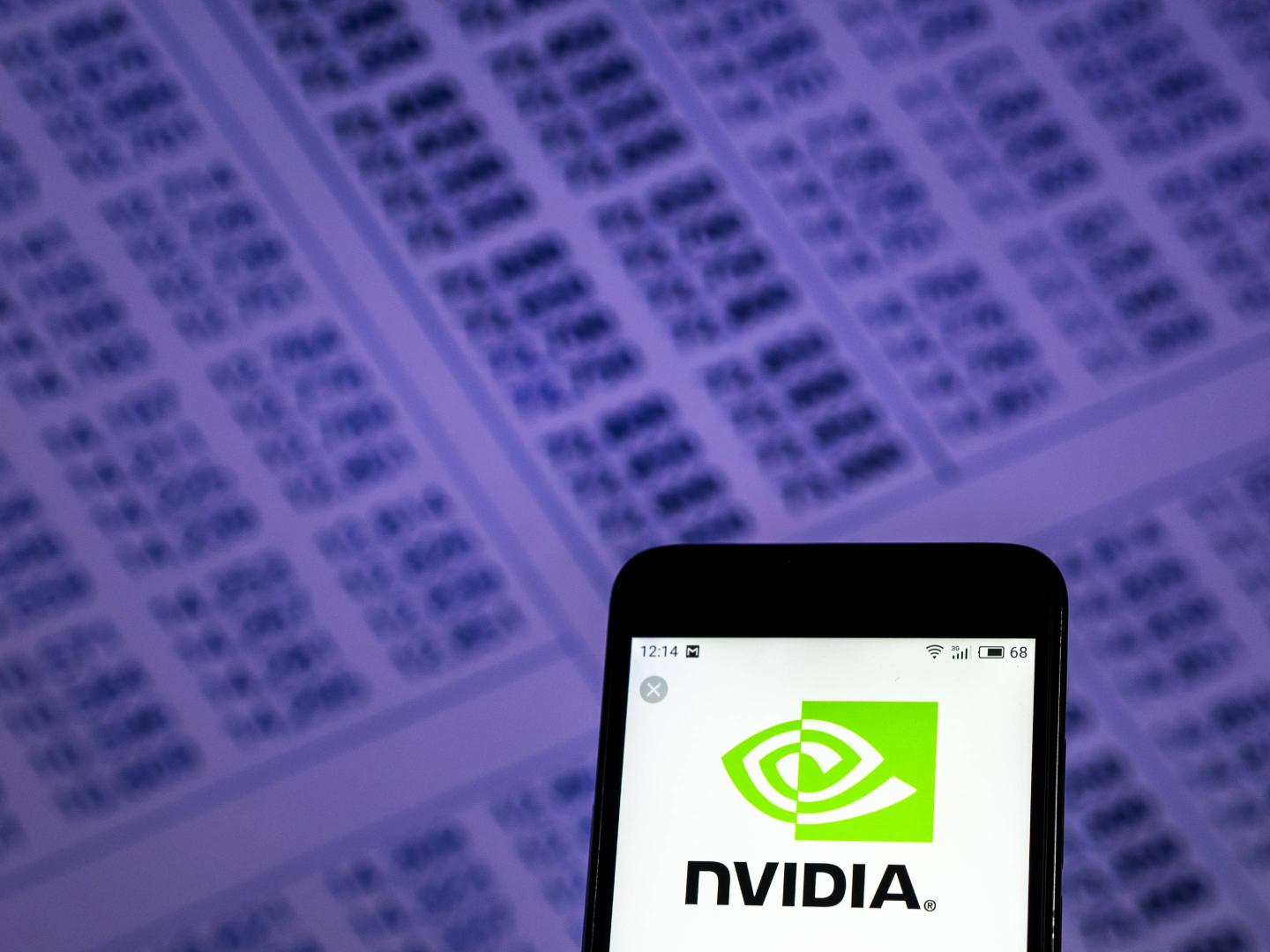 Nvidia Computer game company logo seen displayed on smart