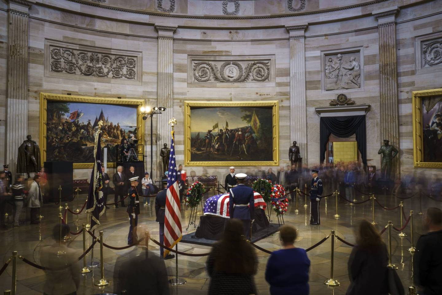 President George H.W. Bush Lies In State At U.S. Capitol