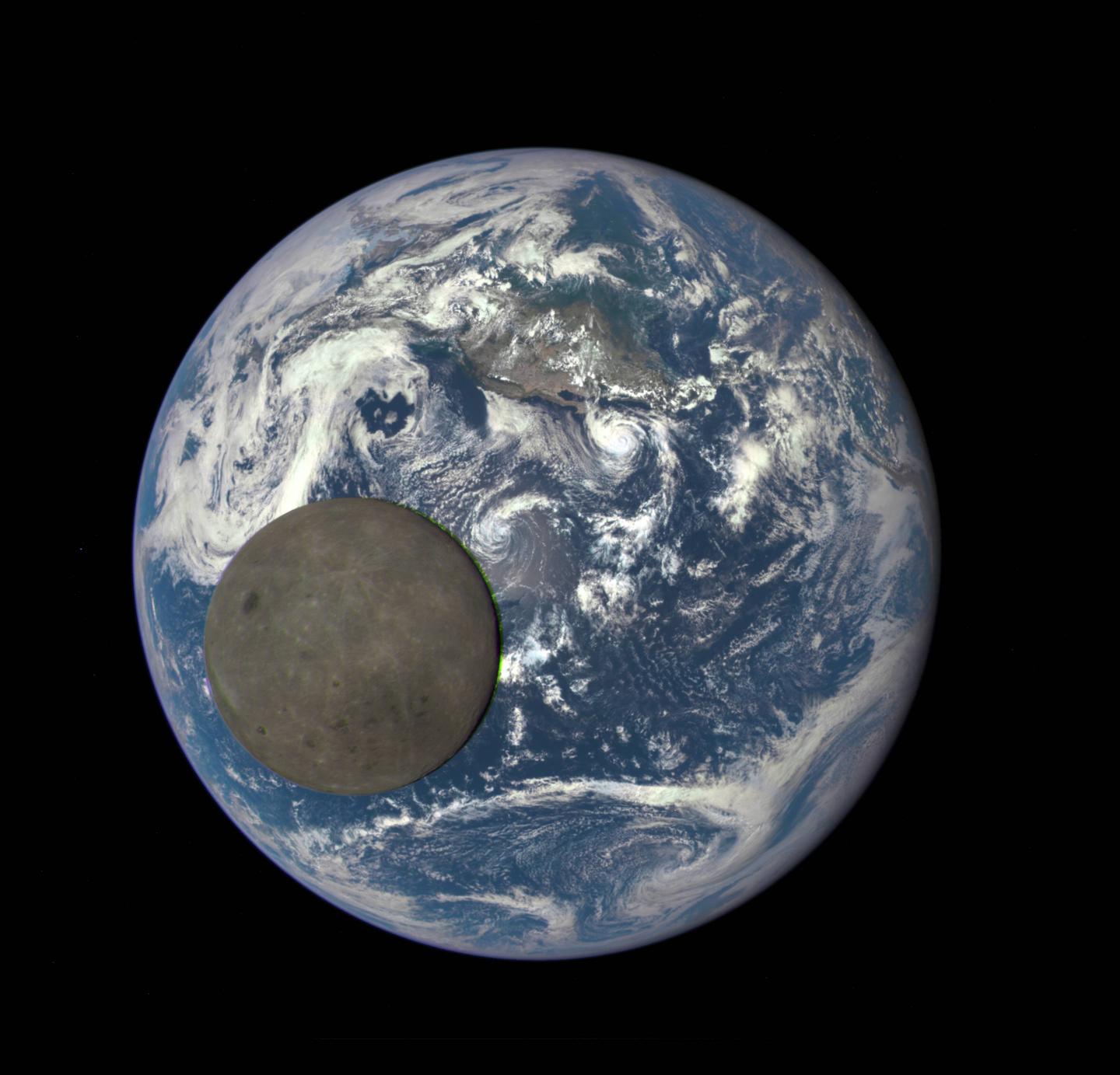 Far side of the moon, illuminated by the sun.