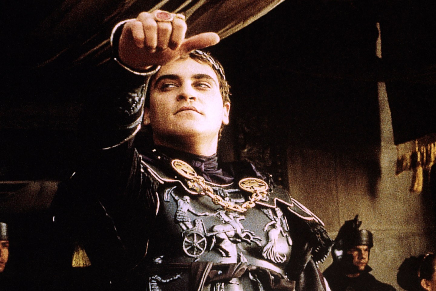 Emperor Commodus, as portrayed by Joaquin Phoenix in the film Gladiator.