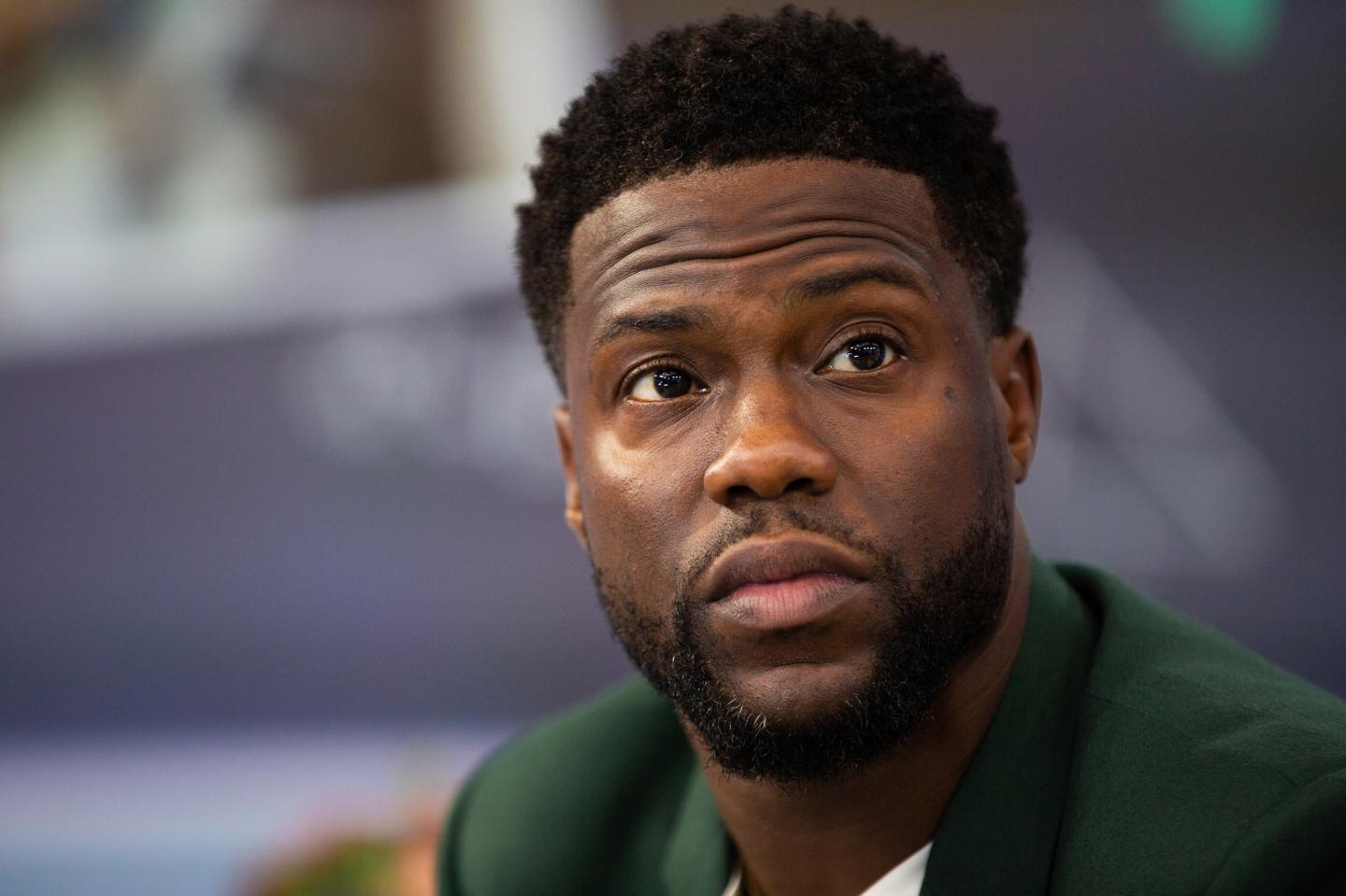 Close-up of Comedian Kevin Hart on the set of the Today Show