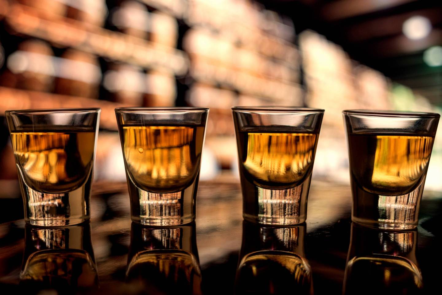 Close-Up Of Shot Glasses