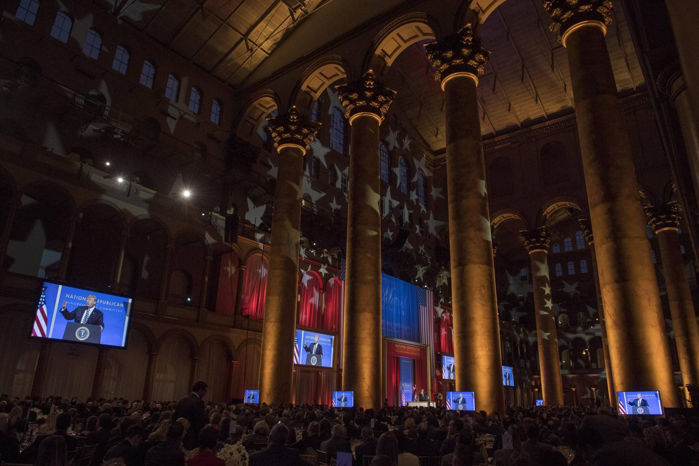 President Trump Addresses The National Republican Congressional Committee Dinner