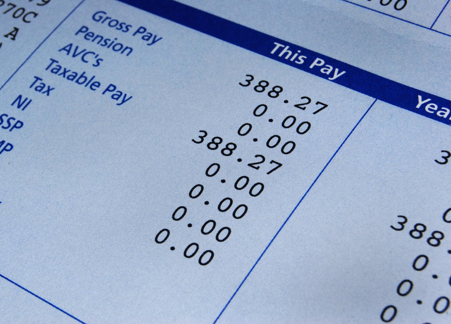 A paycheck