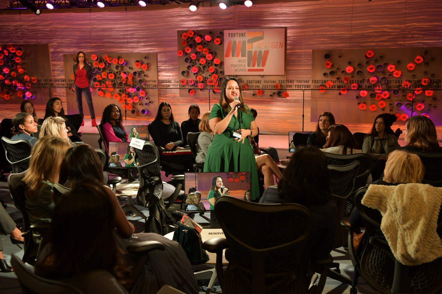 Karla Monterroso, Chief Executive Officer of Code2040 speaks during the town hall discussion on identifying blind spots at Fortune's MPW Next Gen Summit in Laguna Niguel, CA on December 11th, 2018.