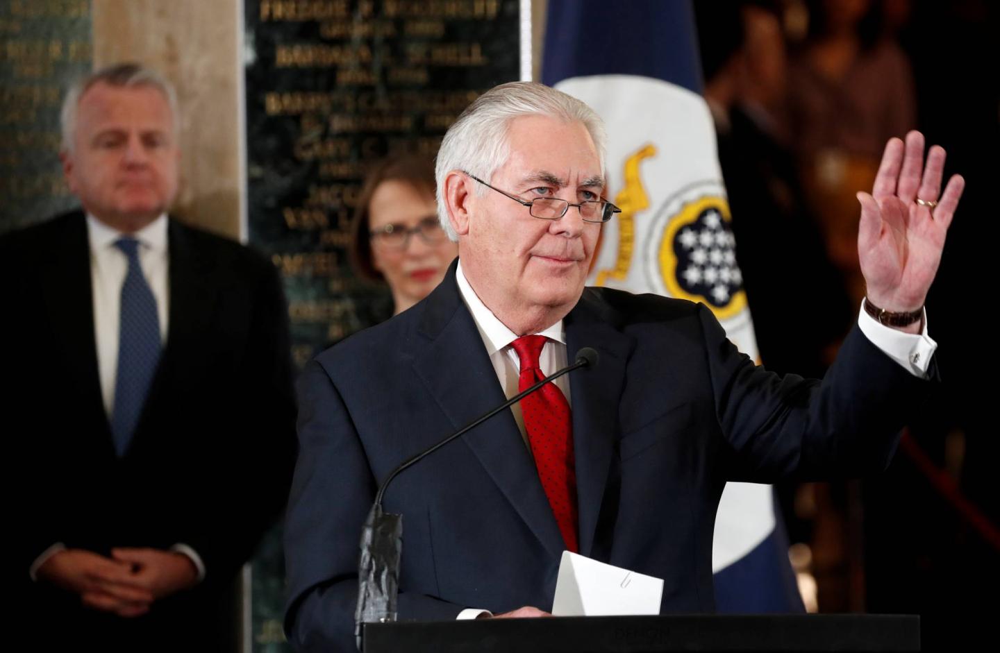 Rex Tillerson departs the State Department in Washington