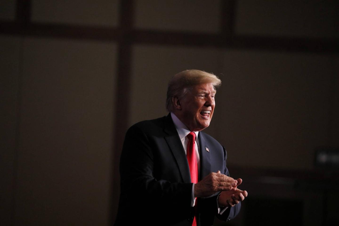 U.S. President Trump addresses Project Safe Neighborhoods National Conference in Kansas City, Missouri