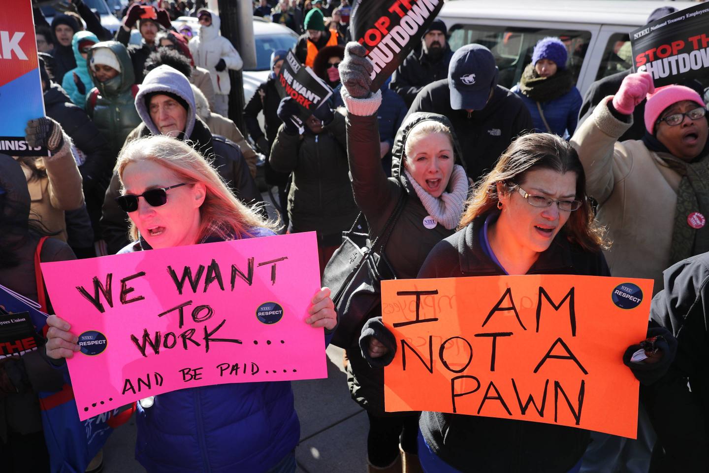 Union Organizers In Washington, D.C. Hold Rallies Calling For End To Government Shutdown