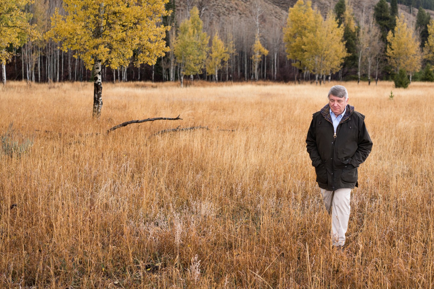 Dr. Paul Cox poses for a portrait at Grand Teton National Park near Jackson Hole, Wyoming on October 24, 2018.