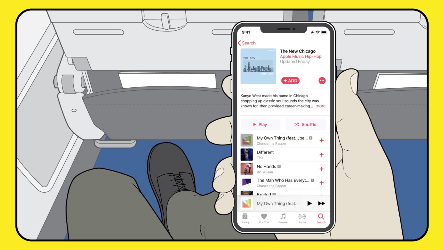 Apple Music on American Airlines