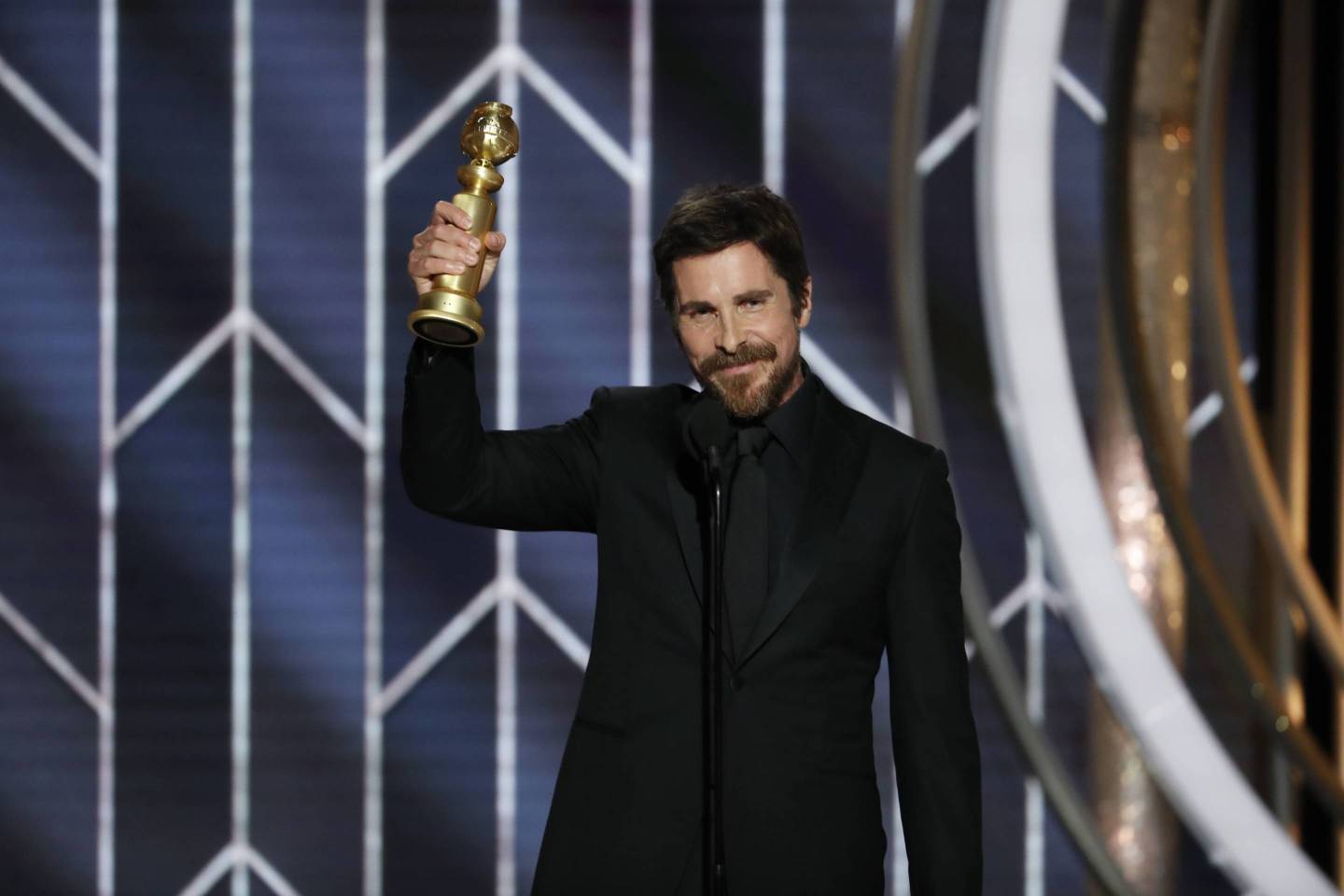 Christian Bale Accepts Best Actor Golden Globe for Vice