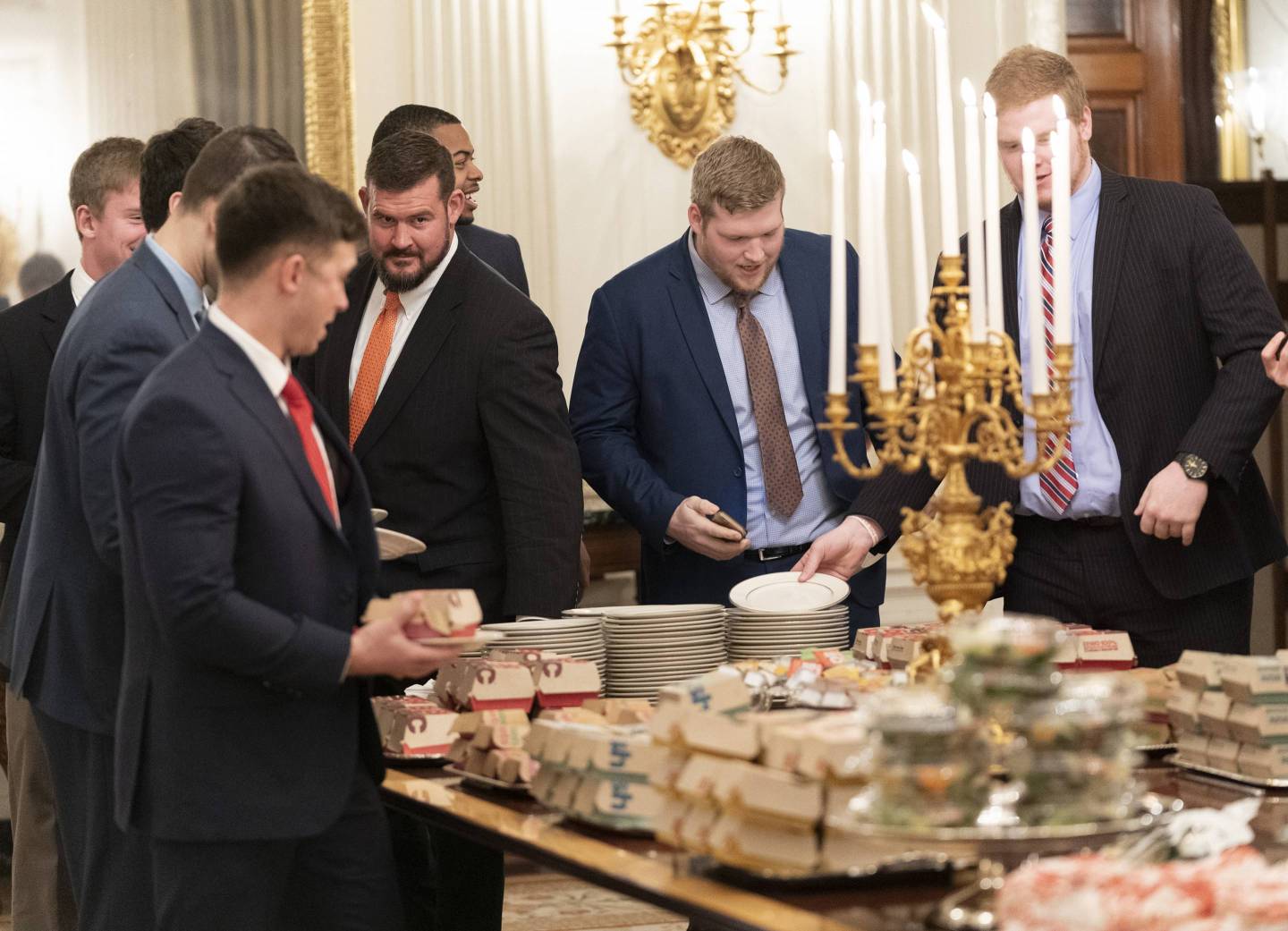 White House Lays Out a Fast Food Spread for Clemson Tigers