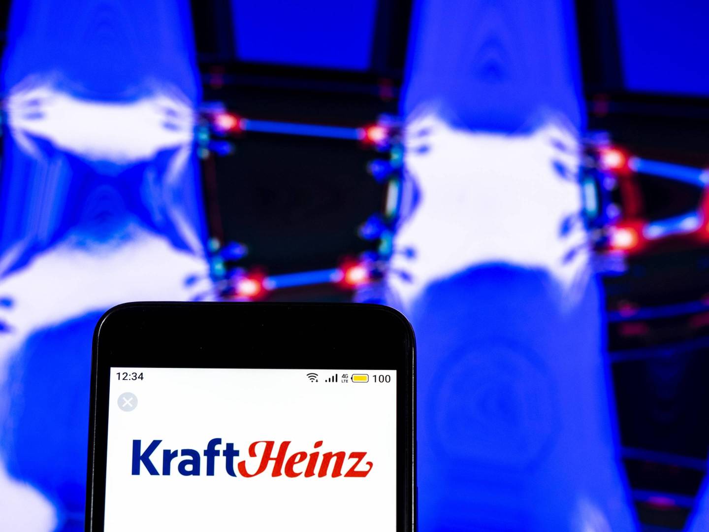 Kraft Heinz Company  logo seen displayed on a smart phone