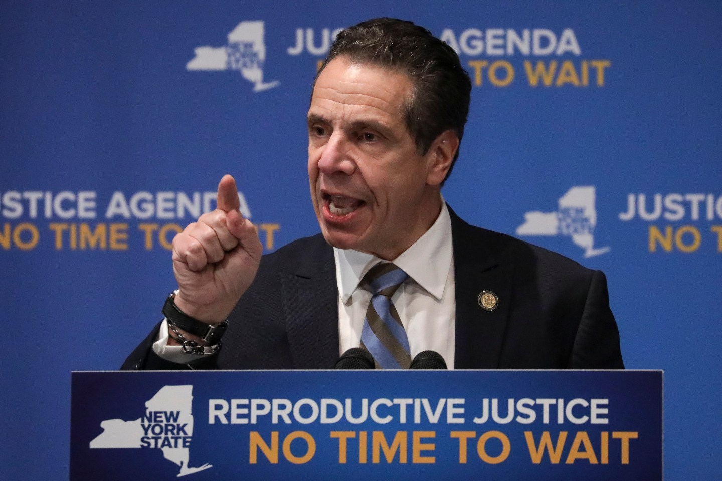 New York's Gov. Andrew Cuomo signs landmark abortion protections into law.