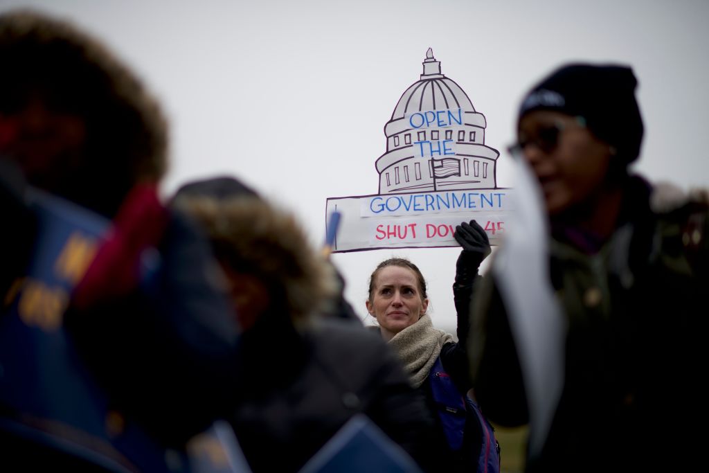 Federal Employees Hold Rally Calling For End Of Government Shutdown