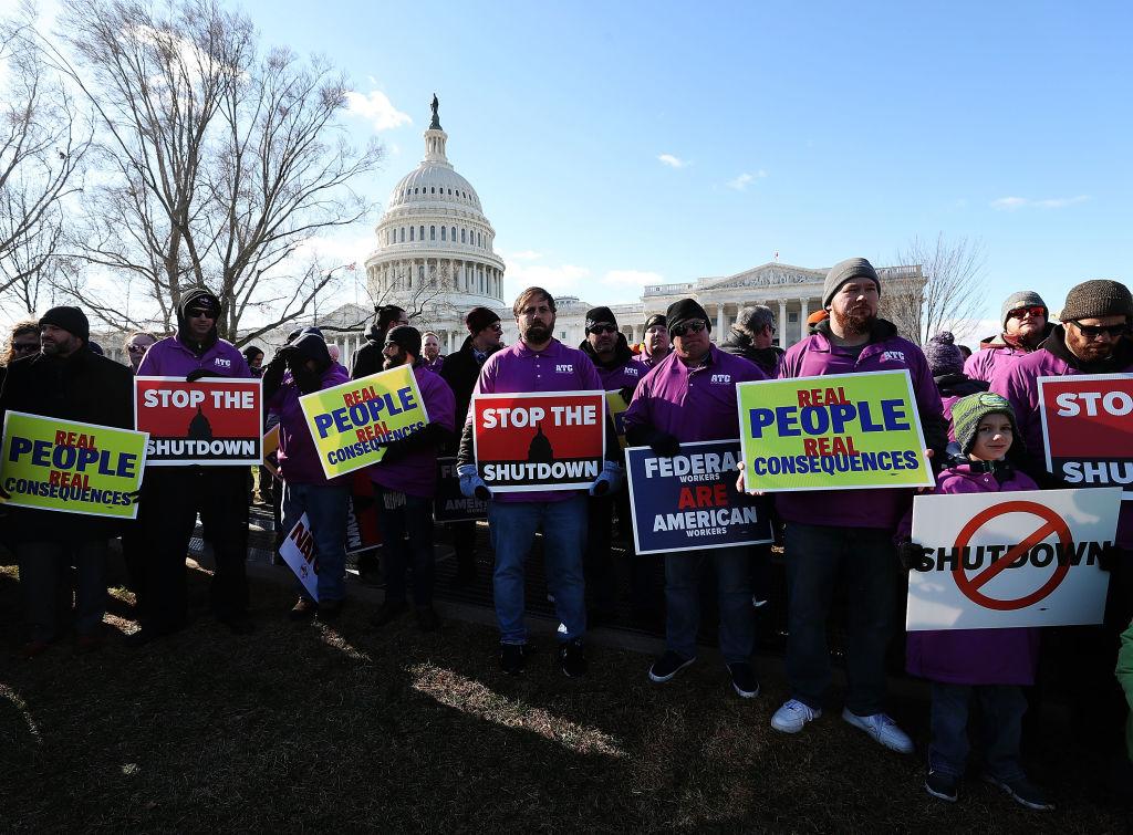Union Organizers In Washington, D.C. Hold Rallies Calling For End To Government Shutdown