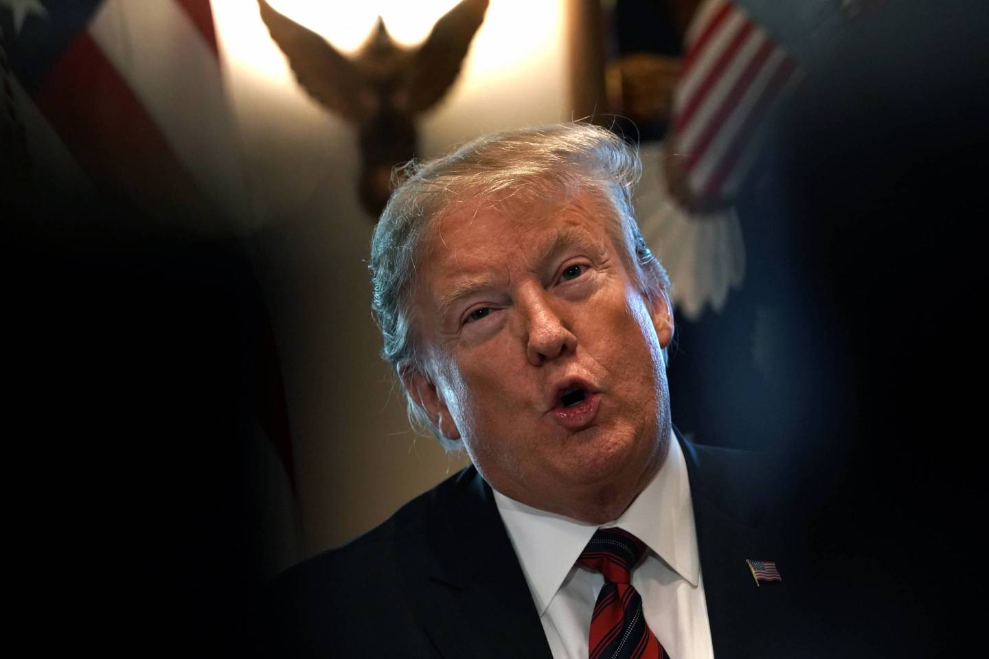 President Trump Hosts Roundtable On Border Security In Cabinet Room Of White House