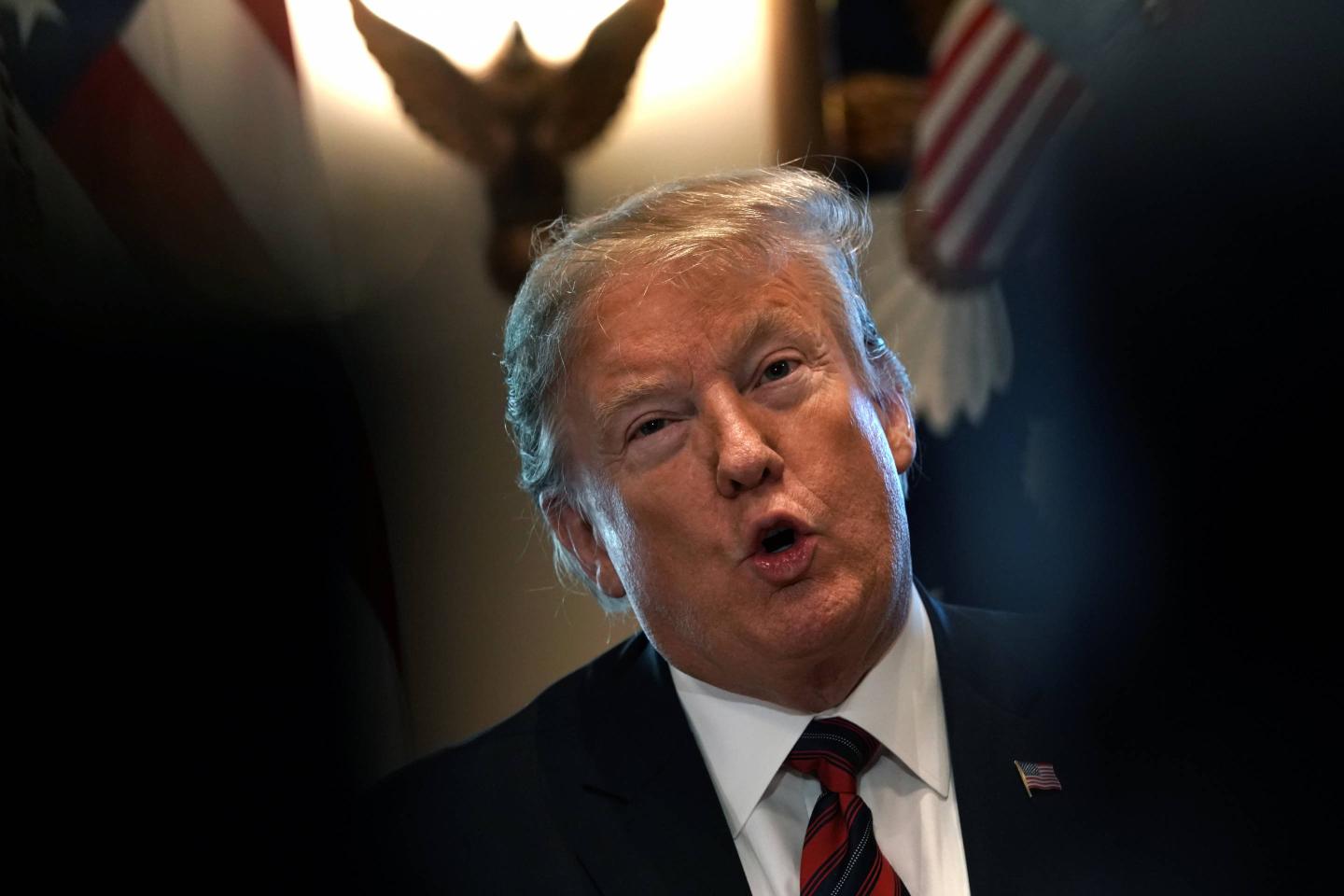 President Trump Hosts Roundtable On Border Security In Cabinet Room Of White House