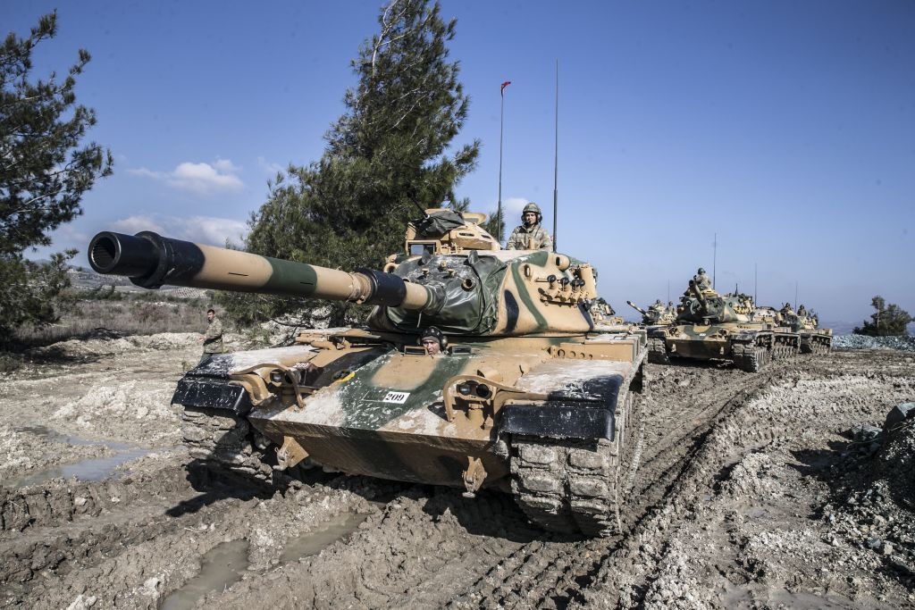 Training activities of Turkish Armed Forces near Syrian border