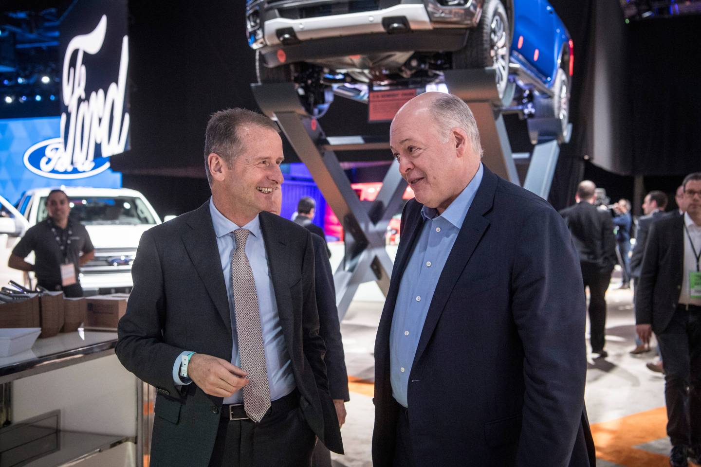 Motor show in Detroit - VW and Ford