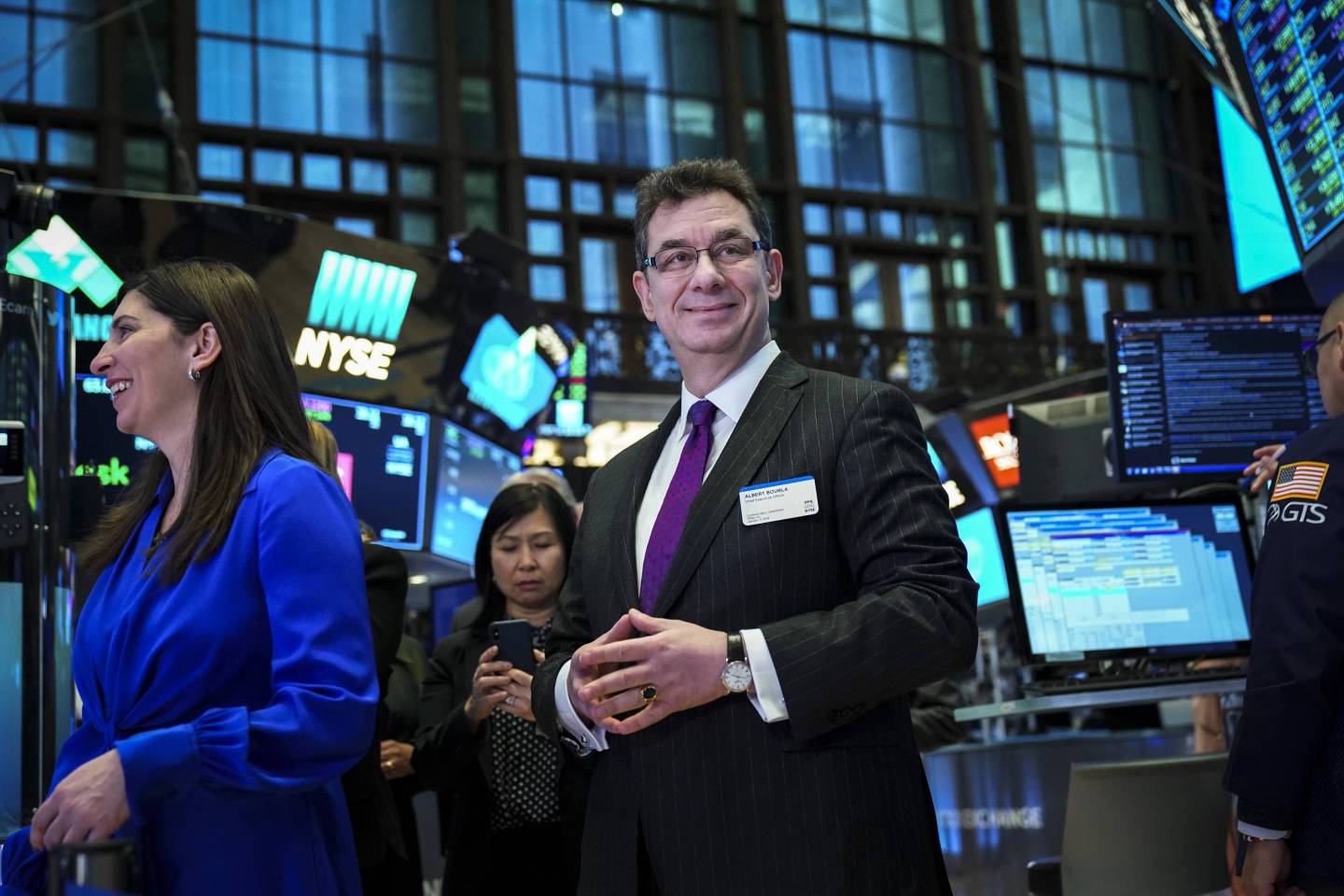 Pfizer CEO Rings NYSE Closing Bell As Stocks Rally On China Trade Hopes