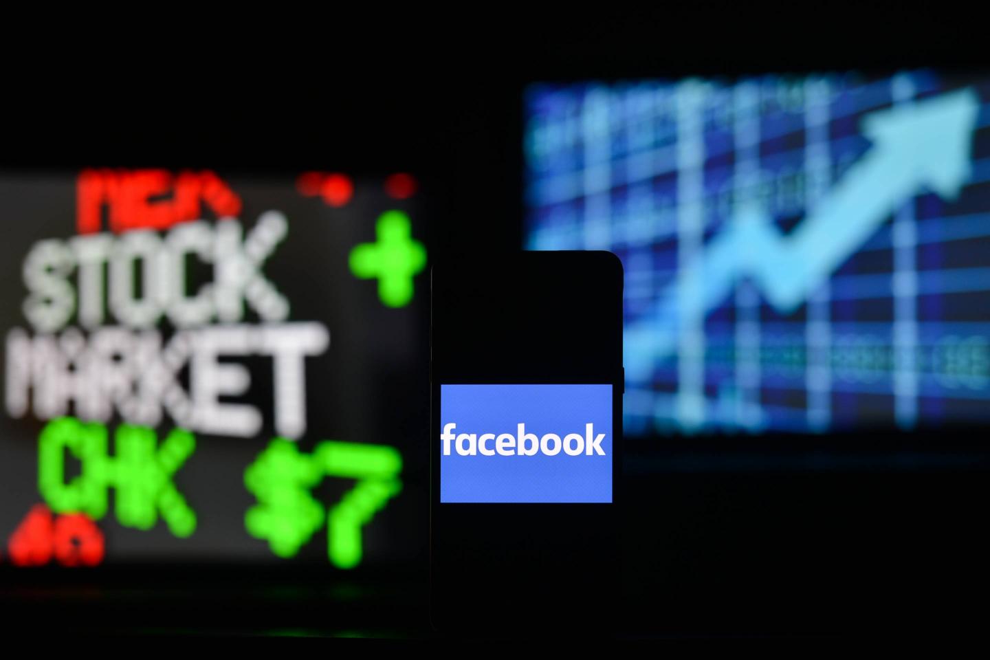 A facebook logo seen displayed on a smart phone