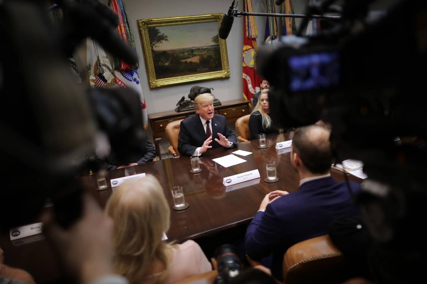 President Trump Holds Round Table On Healthcare In Roosevelt Room