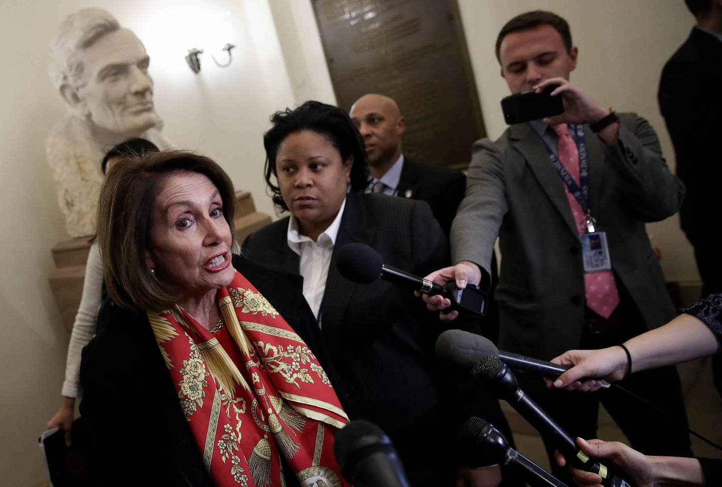House Speaker Nancy Pelosi Speaks To The Media After Rebuking President Trump, And Not Allowing State of Union During Shutdown