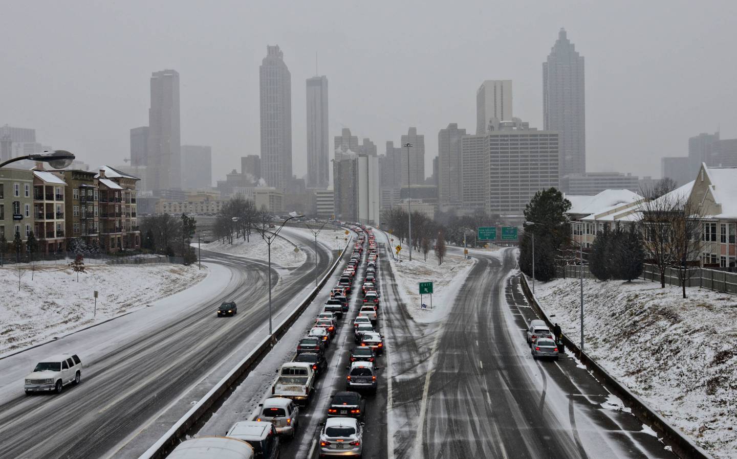Photo of snowy Atlanta
