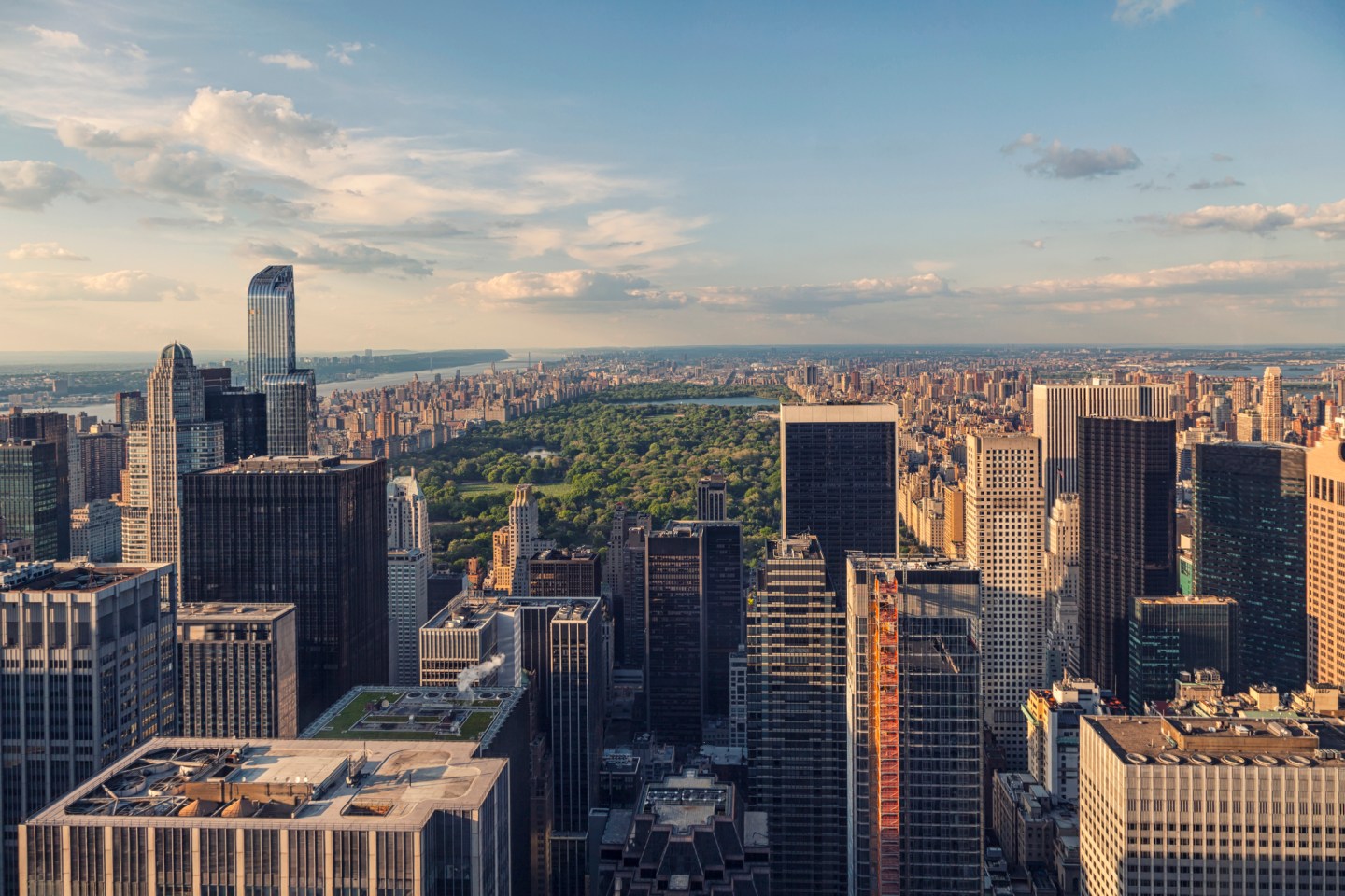 Manhattan aerial view, New York, USA