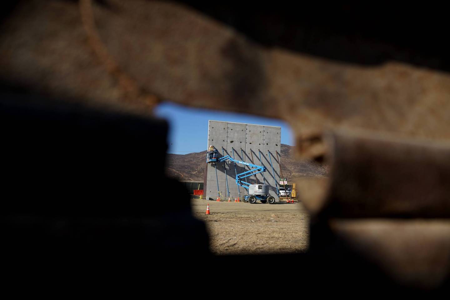 Prototypes Of President Trump's Proposed Border Wall Tested Along Mexico / U.S. Border