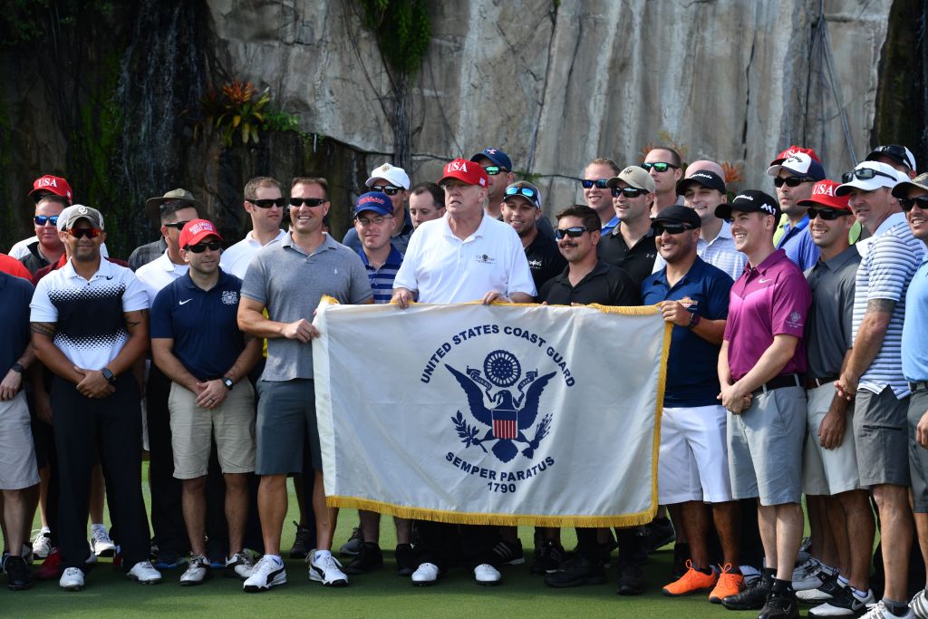 US-POLITICS-TRUMP-GOLF-COAST-GUARD