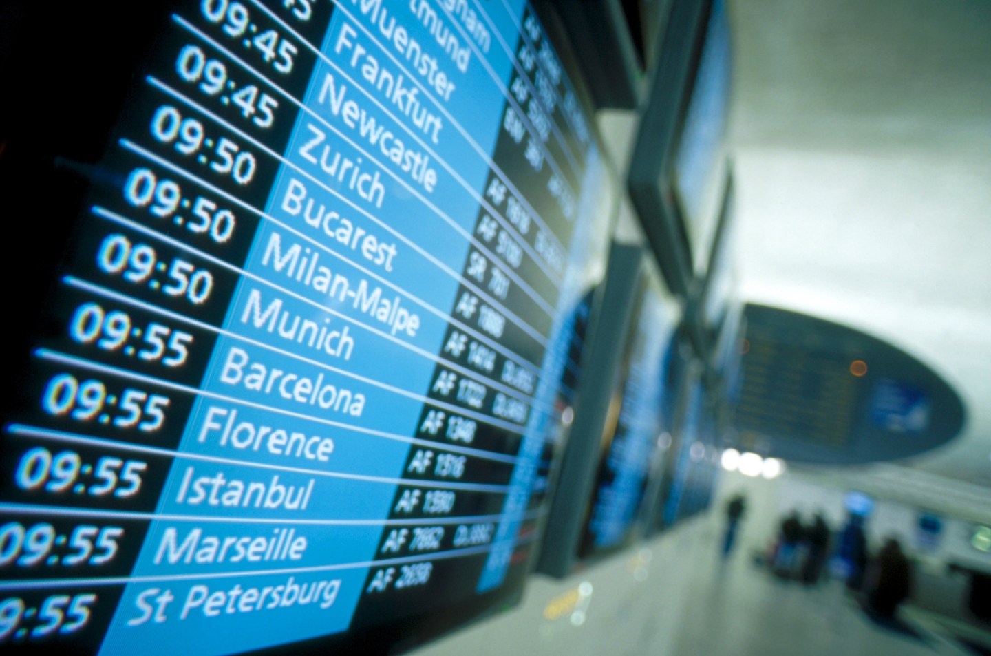 Airlines timely schedule, departure and arrival of flights, Arlanda airport, Sweden