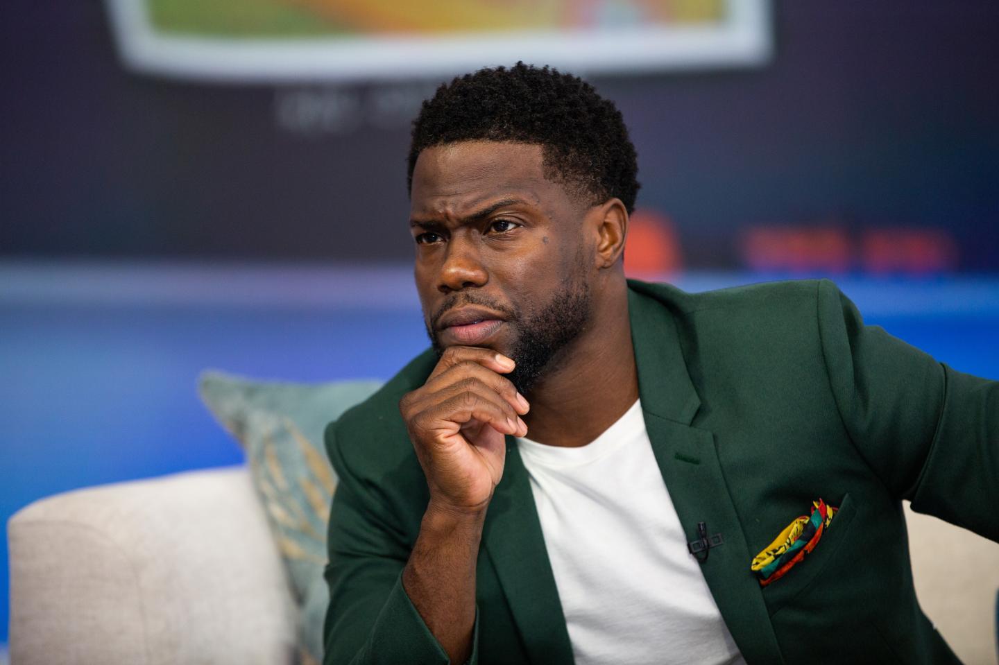 Kevin Hart pictured on The Today Show set on Thursday, September 27, 2018.
