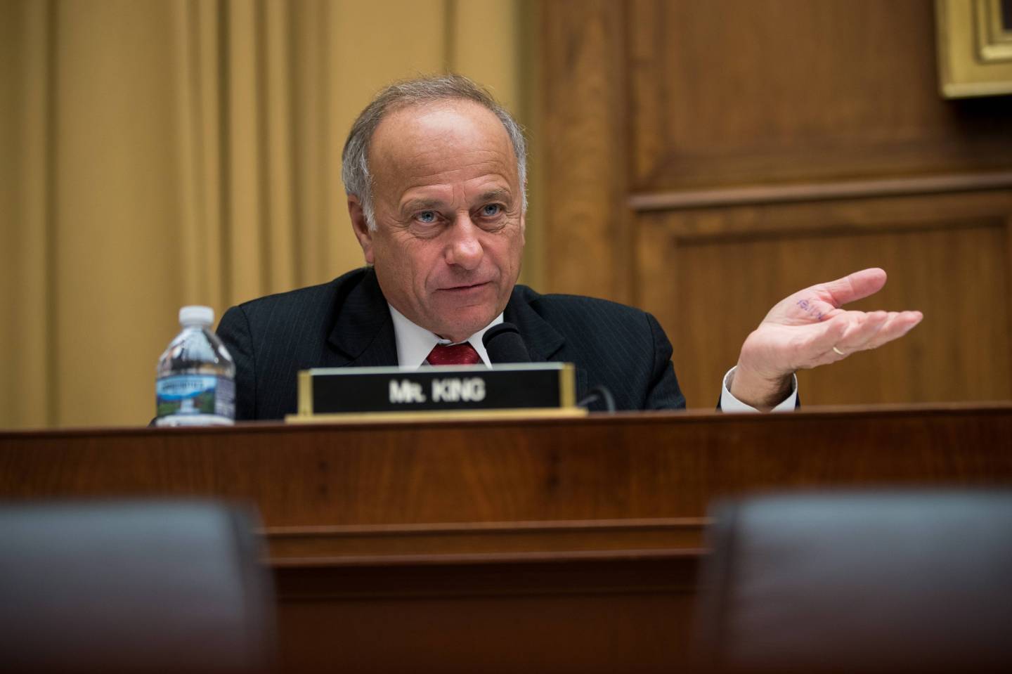 Rep. Steve King (R-IA) questions witnesses during a House Judiciary Committee hearing concerning the oversight of the U.S. refugee admissions program, on Capitol Hill, October 26, 2017 in Washington, DC.
