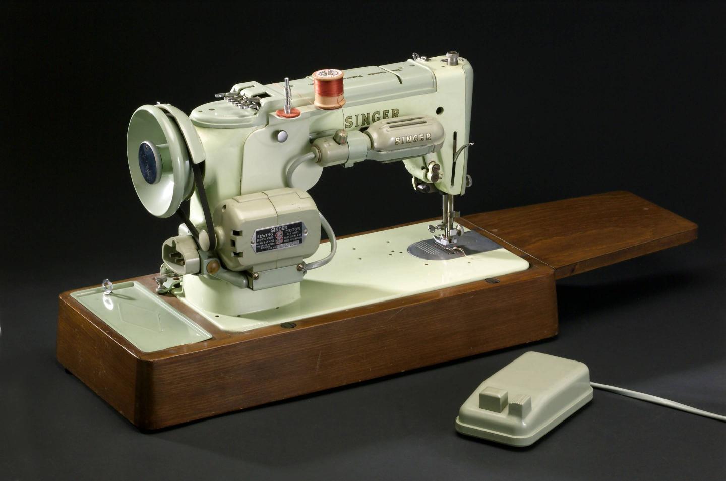 Isaac Merritt Singer designed the first practical lock-stitch sewing machine in Boston in 1850.