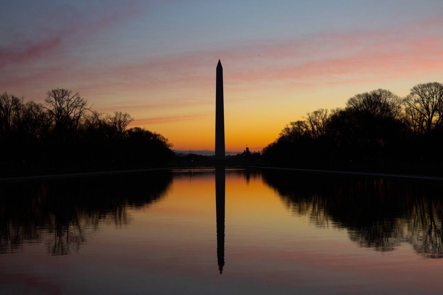 Sunrise Over The Washington Monuments